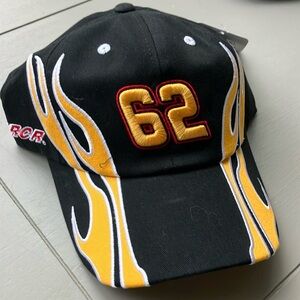 NASCAR racing hat!  Brendan Gaughan 62 black yellow flame cap. New!